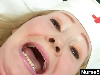 Kinky wears peruse boots and toys herself